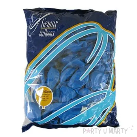 balony 12 pastel gemar blue 100 szt
