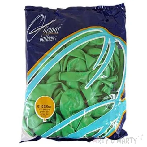 balony 12 pastel gemar green 100 szt