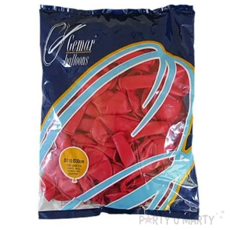 balony 12 pastel gemar red 100 szt
