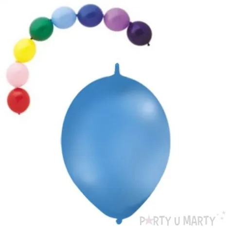 balony 12 pastel z lacznikiem globos niebieskie 100 szt