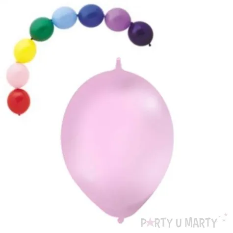 balony 12 pastel z lacznikiem globos rozowe 100 szt
