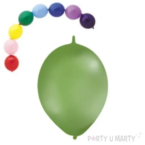 balony 12 pastel z lacznikiem globos zielone 100 szt
