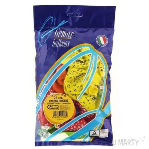 balony 12 pilkarze gemar mix 25 szt