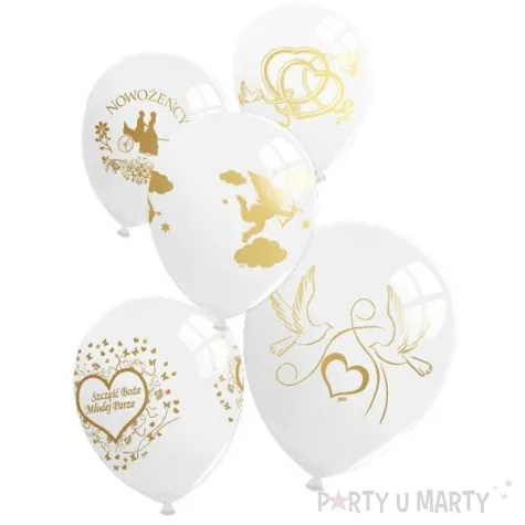 balony 12 slubne mix 25 szt