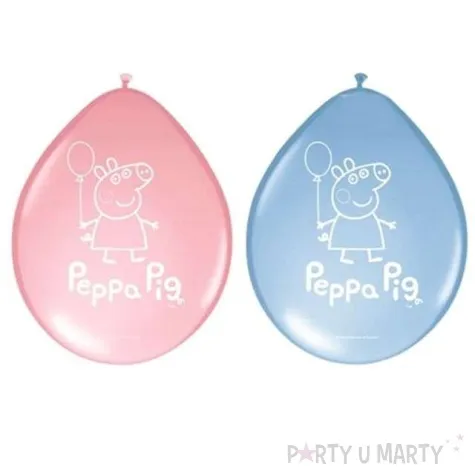 balony 12 swinka peppa folat mix pastel 8 szt
