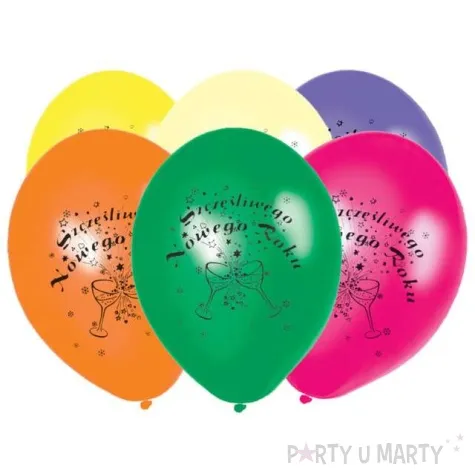 balony 12 szczesliwego nowego 50 szt