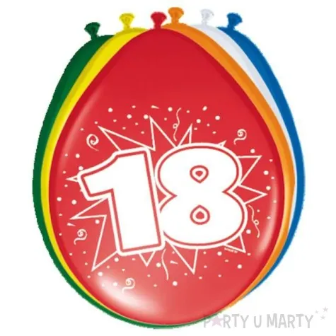 balony 12 urodziny 18 folat mix pastel 8 szt