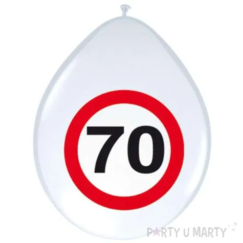 balony 12 urodziny 70 znak folat bialy pastel 8 szt