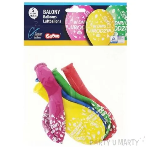 balony 12 w dniu urodzin gemar mix 5 szt