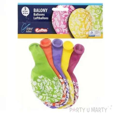 balony 12 witrazowe liscie gemar mix 5 szt