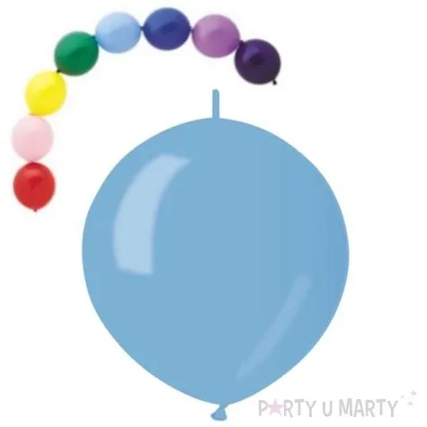 balony 13 metalik z lacznikiem gemar blekitne 100 szt