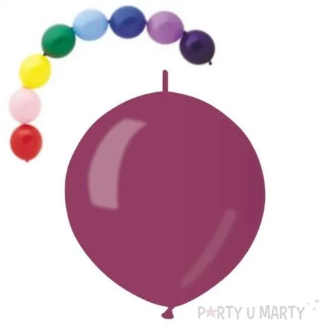 balony 13 metalik z lacznikiem gemar bordowe 100 szt