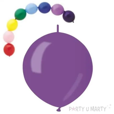 balony 13 metalik z lacznikiem gemar fioletowe 100 szt