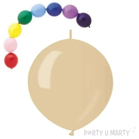 balony 13 metalik z lacznikiem gemar kremowe 100 szt