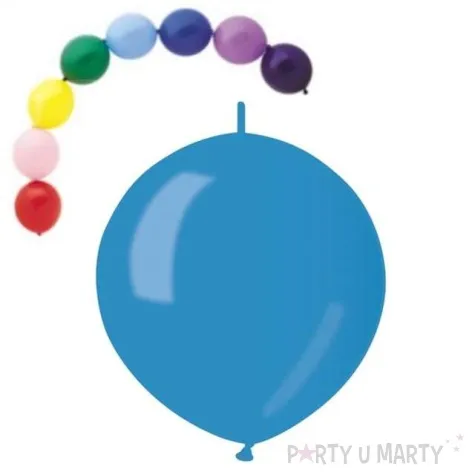 balony 13 metalik z lacznikiem gemar niebieskie 100 szt