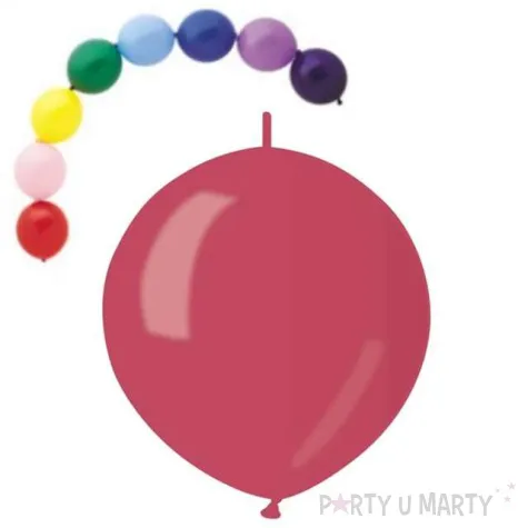 balony 13 metalik z lacznikiem gemar wisniowe 100 szt