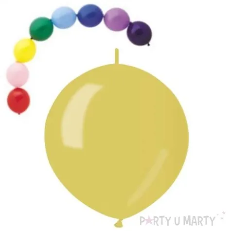 balony 13 metalik z lacznikiem gemar zolte 100 szt