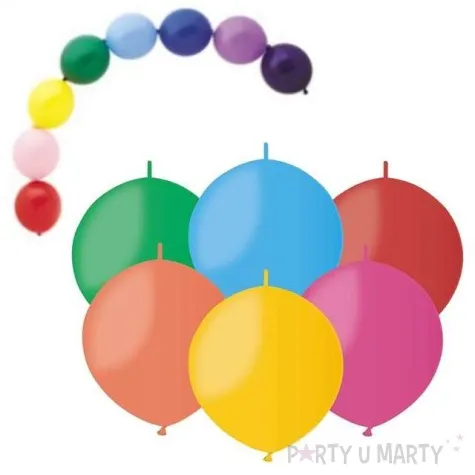 balony 13 pastel z lacznikiem gemar mix 100 szt