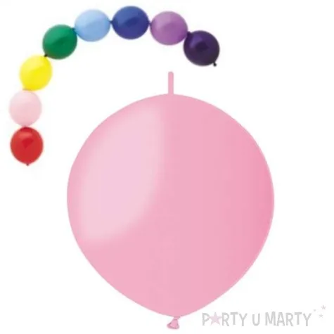 balony 13 pastel z lacznikiem gemar rozowe 100 szt