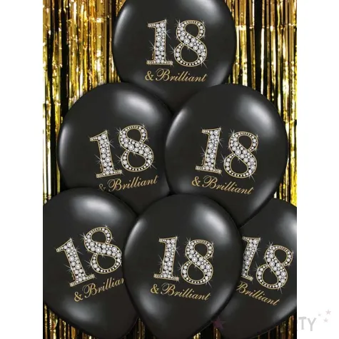 balony 14 18 brilliant belbal pastel black 50 szt