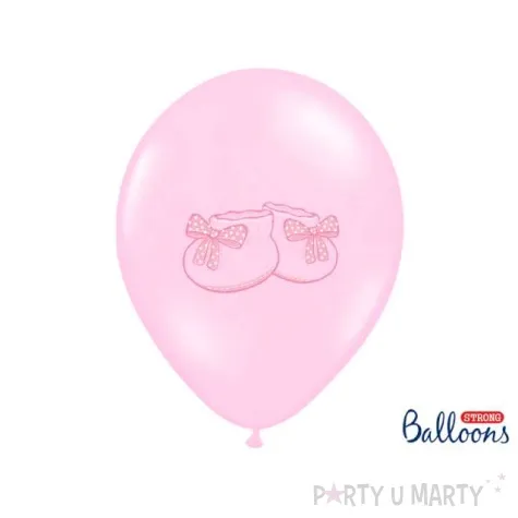 balony 14 buciki strong baby pink 6 szt
