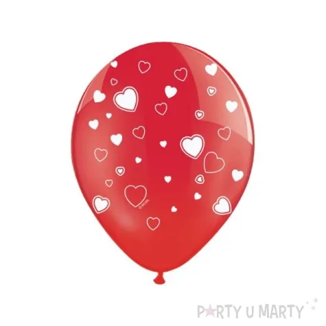 balony 14 crystal royal red serca 50 szt