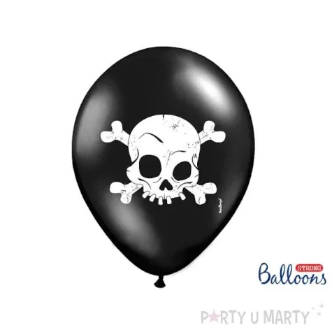 balony 14 czaszka czarne pastel 50 szt