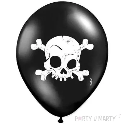 balony 14 czaszka czarne pastel 6 szt