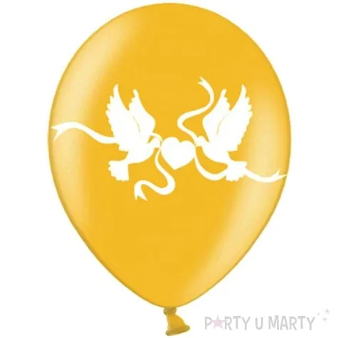 balony 14 golabki strong metallic gold 50 szt