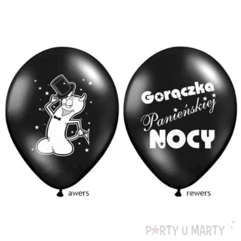 balony 14 goraczka panienskiej black 50 szt