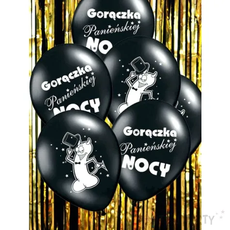balony 14 goraczka panienskiej black 50 szt