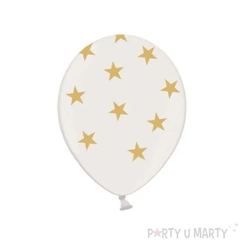 balony 14 gwiazdki zlote belbal metallic pearl 6 szt