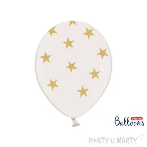 balony 14 gwiazdki zlote strong metallic pearl 6 szt