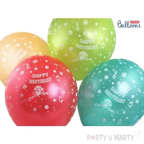 balony 14 happy birthday strong metallic mix 50 szt