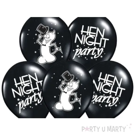 balony 14 hen night party czarne 50 szt