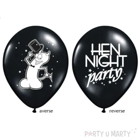 balony 14 hen night party czarne 50 szt