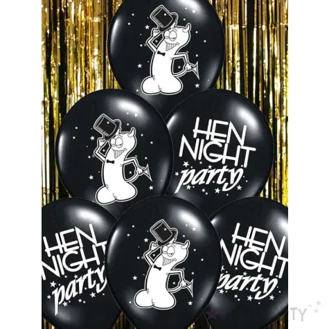 balony 14 hen night party czarne 50 szt