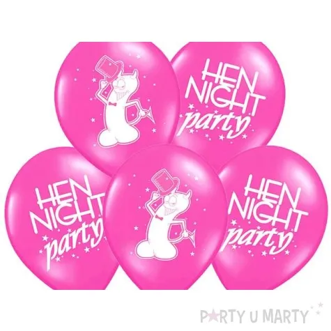 balony 14 hen night party rose 6 szt