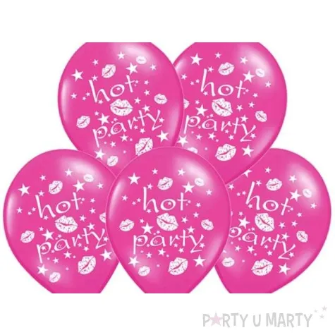 balony 14 hot party belbal hot pink metalik 50 szt