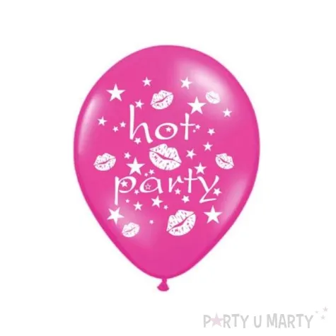 balony 14 hot party belbal hot pink metalik 50 szt