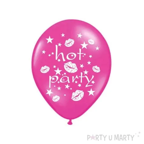 balony 14 hot party belbal hot pink metalik 6 szt