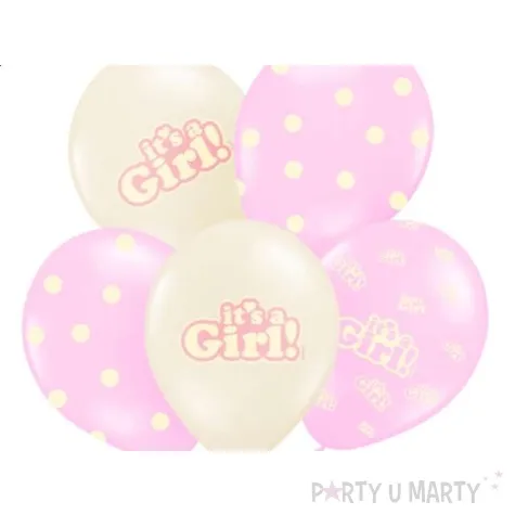 balony 14 its a girl belbal pastel mix 50 szt