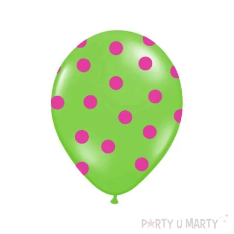 balony 14 kropki pastel apple green belbal 50 szt