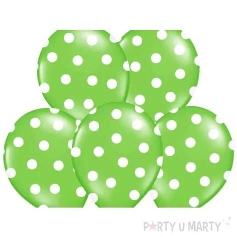 balony 14 kropki pastel apple green belbal 50 szt