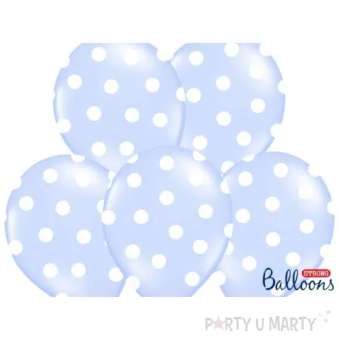 balony 14 kropki pastel baby blue strong 50 szt