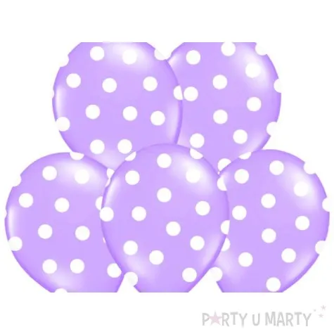 balony 14 kropki pastel lavender belbal 50 szt