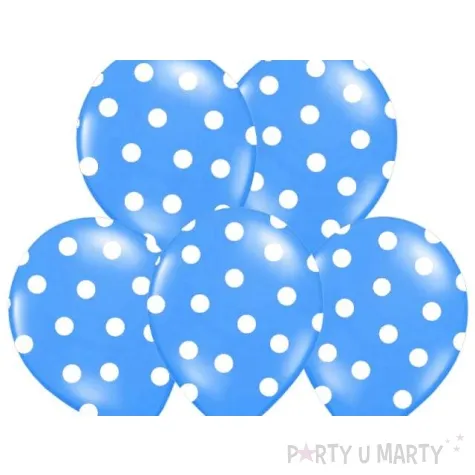 balony 14 kropki pastel mid blue belbal 50 szt