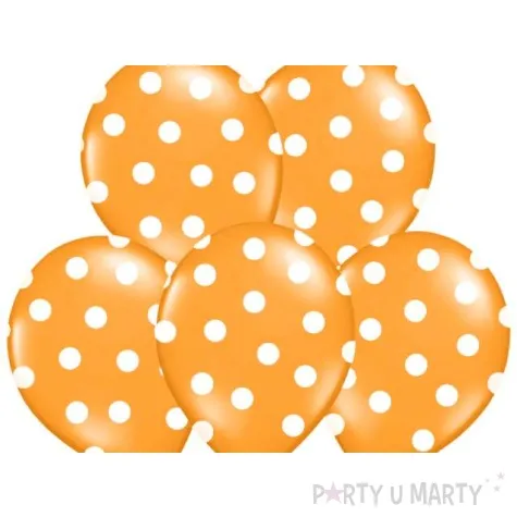 balony 14 kropki pastel orange belbal 6 szt
