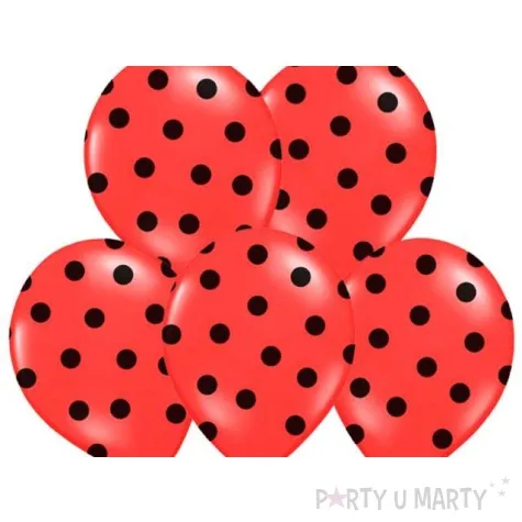 balony 14 kropki pastel red belbal 50 szt