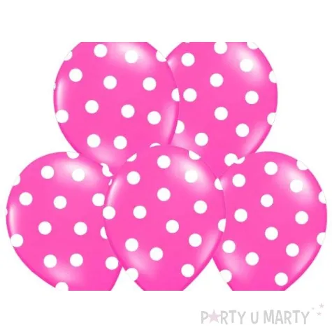 balony 14 kropki pastel rose belbal 50 szt